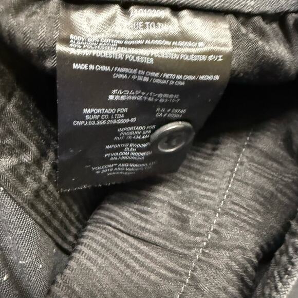 Volcom Mens Shorts Sz S Frickin Mix Elastic Waist Variegated Gray Drawstring - Picture 6 of 6